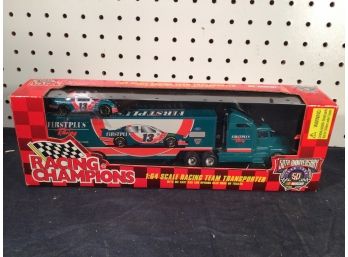 Signed Firstplus Racing NASCAR Transport Truck, Sealed In Box