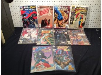 Lot Of 10 Different DC Comics - All With Boards And Bags - Like New Condition.