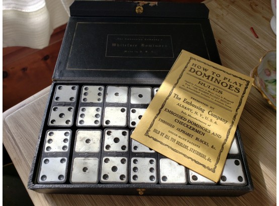 VINTAGE DOMINOES WITH CASE
