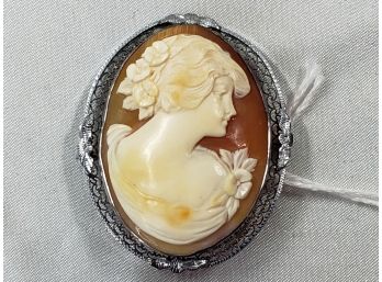 CAMEO SET IN SILVER