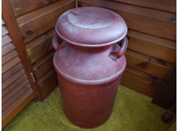 VINTAGE FULL SIZE RED MILK CAN