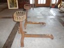 Antique Cook Front  Andirons Or Use For Garden Decorative Decor