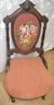Antique Chenille Cushioned Chair