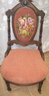 Antique Chenille Cushioned Chair