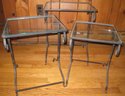 Trio Of Wrought Iron Nesting Tables