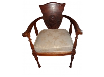 Antique Arm Chair With Carving