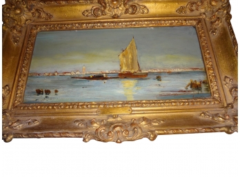 Oil Painting Of Ship