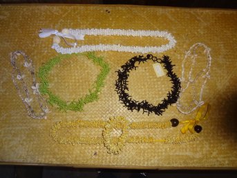 Assorted Seashells And Beaded Necklaces