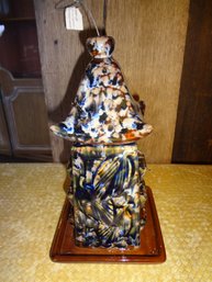 Elegant Pagoda Ceramic Bird Feeder