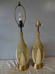 Ceramic Mid Century Modern  Abstract Lamps