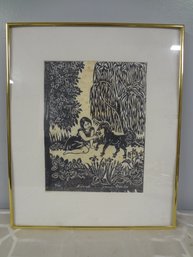 Friends-Framed Black Lithograph By Concilio