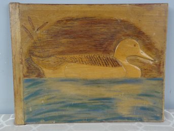 R. Woodford Duck In The Wood Relief Art  AKA Wood Duck?