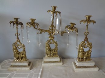 French Candelabras Matched Set Of Three