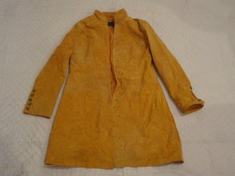 Live A Little...Butternut Yellow Leather Jacket Size Large