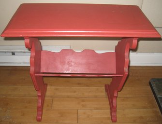 Great Little Antique Red Side Table