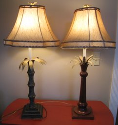 Pair Of Botanical  Lamps