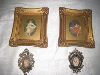 Vintage Pictures And Framed Cameos