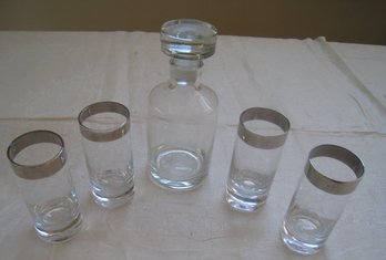 Tall Bar Glasses And Decanter