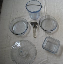 Vintage Pyrex And Fire King Blue Cookware