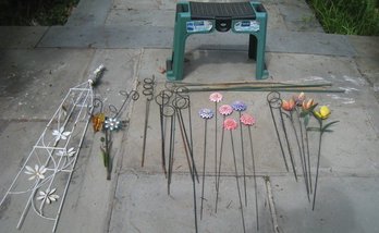 Assorted Garden Stakes And Plant Supports