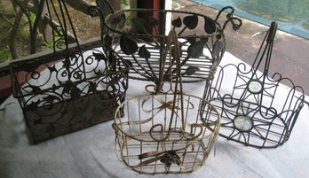 Metallic Display Baskets For Your Plants