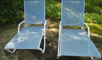 Aluminum Lounge Chairs Set Of Two Lot 1