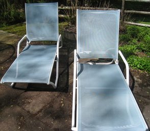 Aluminum Lounge Chairs Set #3