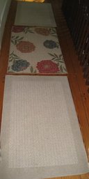 Set Of Three Rubber Back Area Rugs