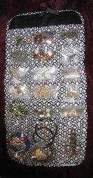 Vintage Jewelry In A Wonderful Display And Travel Bag