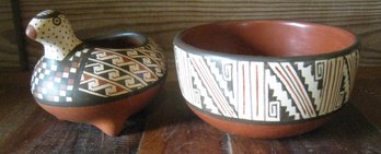 Pair Of Chilean Pottery By Zaller Elgin