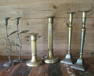 Light The Way...Three Sets Of Candlestick Holders