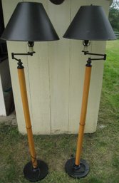 Pair Of Floor Lamps With Extention Arms