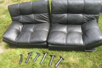 Black Pleather Daybed/couch