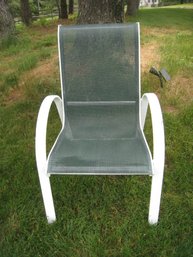 Single Green Aluminum Patio Chair