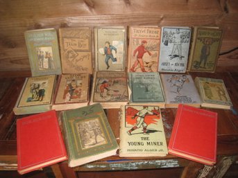 Assorted Antique Book Collections By Horatio Alger