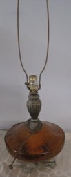 VintageAmber Glass Lamp