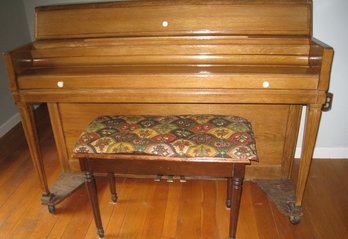Upright Piano With Bench