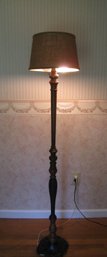 Wood And Wrought Iron Floor Lamp