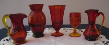 Vintage Red Glass Collection