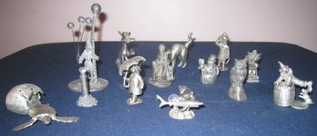 Assorted Miniature Pewter Figurines