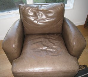 Berman Rosetti Leather Swivel Chair #1
