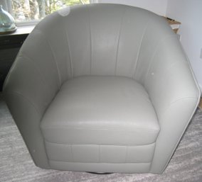 Grey Leather  Swivel Chair #1