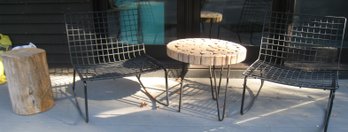 Rustic Wire Rockers & Accent Table