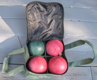 LL Bean Boccee Ball Set And Carry Case