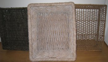 Decoritive Rectangular  Baskets Set Of Three