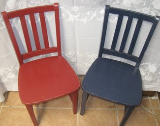 Pair Of Children's Chairs By The Land Of Nod Co.