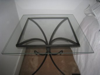 Hip To Be Square -Wrought Iron Base Table