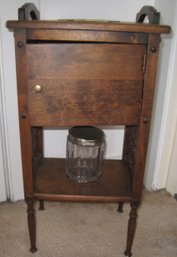 Antique Night Table With Commode/ Storage Cabinet