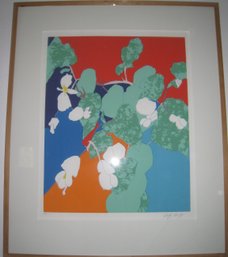 Abstract Floral Artwork Signed And Numbered By Sally Brady
