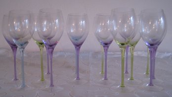 Rainbow Wine Goblets
